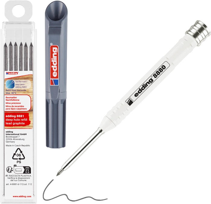 9000487691 - Detailbild2_Tiefloch Baumarker-Set edding 8880 Graphit Strich-B.2,8mm EDDING