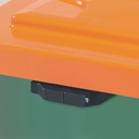 9000491224 - Detailbild2_Streugutbehälter L945xB725xH930mm 400l HD-PE grün/orange