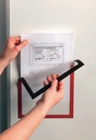 9000492431 - Detailbild_Magnetrahmen DIN A4 rot magnethaftend 5St./Btl.DURABLE