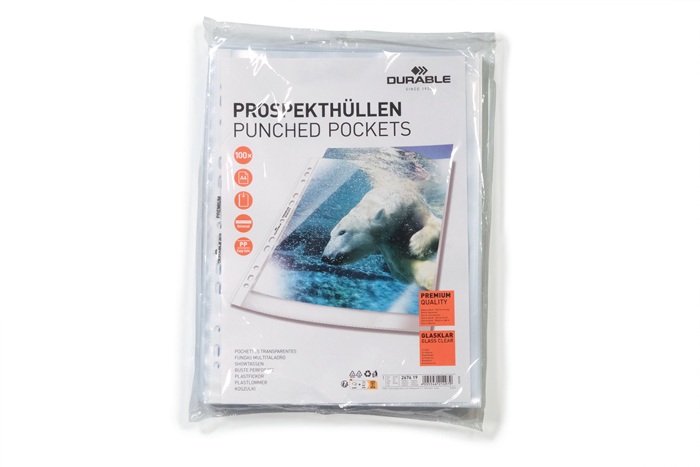9000492604 - Detailbild3_Prospekthülle PREMIUM B240xH22mm glasklar f.Format A4 DURABLE