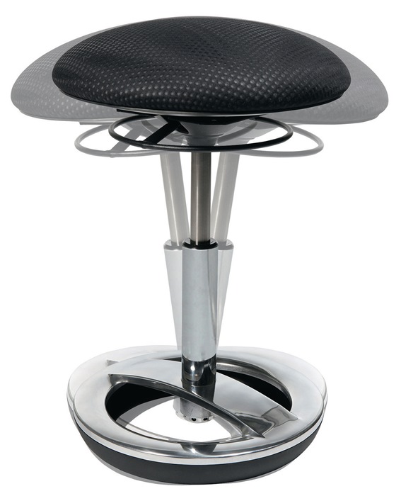 9103482820 - Detailbild2_Hocker m.Standfußring Polster schwarz Sitz-H.440-570mm TOPSTAR