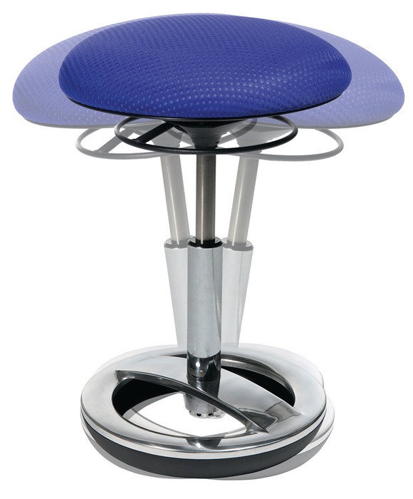 9103482821 - Detailbild_Hocker m.Standfußring Polster blau Sitz-H.440-570mm TOPSTAR