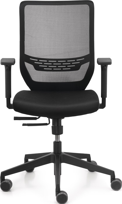9103483045 - Detailbild_Bürodrehstuhl Mesh Armlehnen,verstellb.schwarz 410-520mm m.Synchront.Trgf.110kg