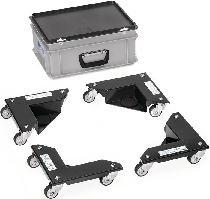 9110444152 - Detailbild_Transportroller Trgf.150kg TPE-Bereifung L177xB361mm Stahlbl.anthrazitgrau
