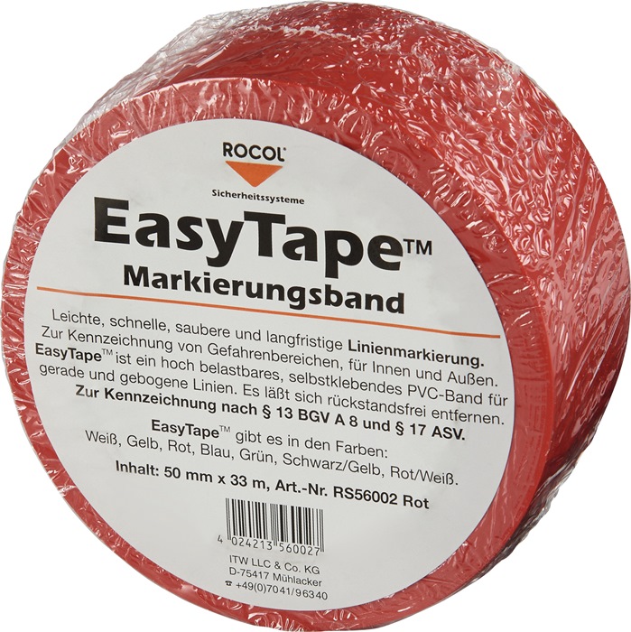 9190491482 - Detailbild_Bodenmarkierungsband Easy Tape PVC rot L.33m B.50mm Rl.ROCOL