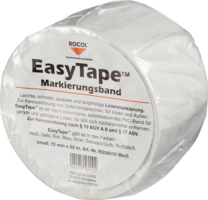 9190491487 - Detailbild_Bodenmarkierungsband Easy Tape PVC weiß L.33m B.75mm Rl.ROCOL
