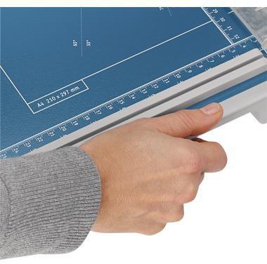 9199100089 - Detailbild_DAHLE Hebelschneider 00502-20043 175x420mm DIN A4 8Bl. Metall blau