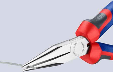 4000810291 - Detailbild_Langbeckzange Gesamt-L.160mm Form 2 Kopf verchr.lang,flach-rund Comfort-Griff