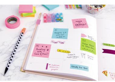 9199102253 - Detailbild_Post-it Haftnotizwürfel 2028NP 76x45x76mm 450Blatt neonpink