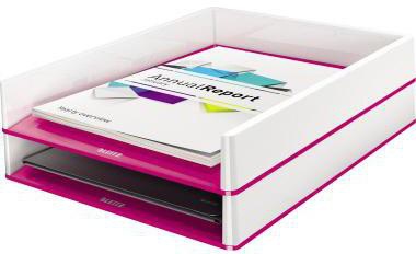 9199107768 - Detailbild_Leitz Briefkorb WOW 53611023 DIN A4 PS weiß/pink