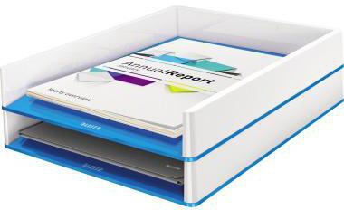 9199107769 - Detailbild_Leitz Briefkorb WOW 53611036 DIN A4 PS weiß/blau