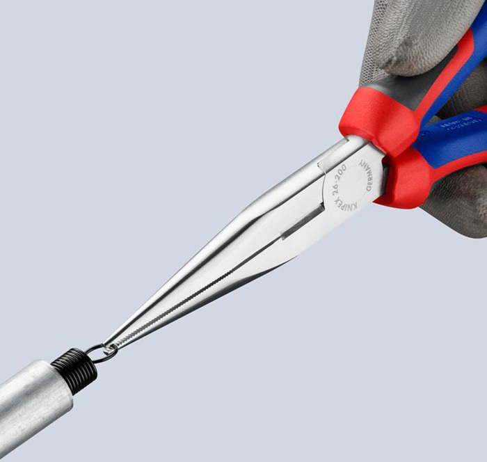 4000810347 - Detailbild_Flachrundzange L.200mm verchr.ger.Comfort-Griff KNIPEX