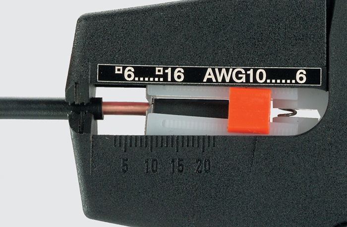 4000810393 - Detailbild_Automatikabisolierzange Stripax® 16 L.190mm 6-16 (AWG 10...6) mm²