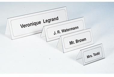 9199109792 - Detailbild2_DURABLE Tischnamensschild 805019 150x61/122mm tr 25 St./Pack.