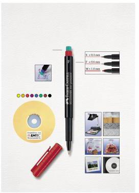9199110902 - Detailbild_Faber-Castell CD DVD-Marker MULTIMARK 152399 0,4mm schwarz