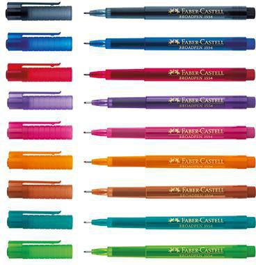 9199111030 - Detailbild_Faber-Castell Fineliner BROADPEN 1554 155451 0,8mm blau