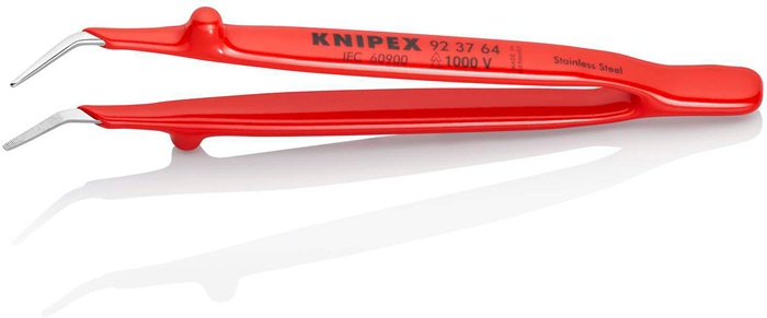 4000810473 - Detailbild_Präzisionspinzette L.150mm 45Grad gew.verchr.KNIPEX