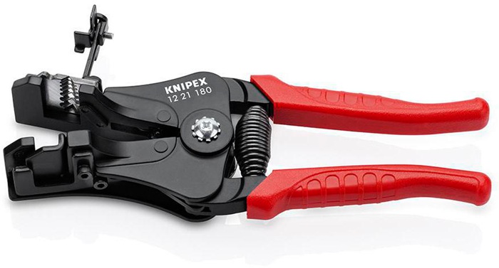 4000810493 - Detailbild5_Abisolierzange L.180mm schwarz lack.Ku.-Überzug m.Öffnungsf.KNIPEX
