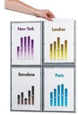 9199118919 - Detailbild_Paperflow Infodisplay 4066X4.35 DIN A4 aluminium 4 St./Pack.