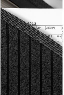 9199124738 - Detailbild_Veloflex Stehsammler 4446280 DIN A4 bis 56cm 23Fächer PP schwarz