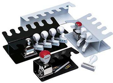9199126575 - Detailbild_WEDO Stempelträger 640401 4fach gerade Metall schwarz