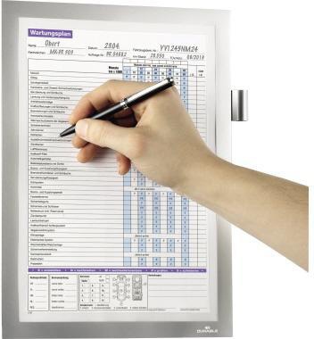 9199131378 - Detailbild2_DURABLE Informationsrahmen 498923 DIN A4 magnetisch silber