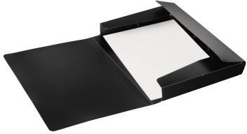 9199133707 - Detailbild_PAGNA Gummizugmappe 21613-01 DIN A4 PP 3Klappen schwarz