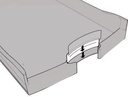 9199134561 - Detailbild_HAN Schubladenbox IMPULS 1013-54 DIN A4/C4 4Fächer offen ws/h.bl