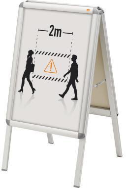 9199143667 - Detailbild_Nobo Plakatständer 1902207 DIN A2 Alurahmen silber