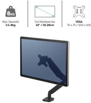 9199146688 - Detailbild_Fellowes Monitorarm Platinum Series 8056401 silber