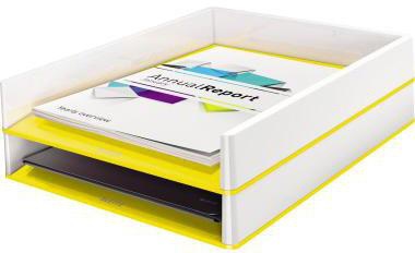 9199148210 - Detailbild_Leitz Briefkorb WOW 53611016 DIN A4 PS weiß/gelb