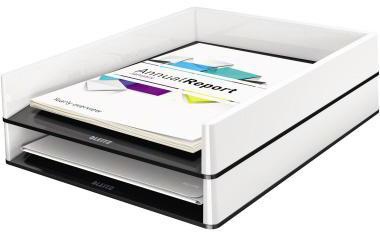 9199148211 - Detailbild_Leitz Briefkorb WOW 53611095 DIN A4 PS weiß/schwarz