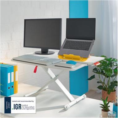 9199148321 - Detailbild_Leitz Schreibtischaufsatz Ergo Cosy 65320085 mit Tastaturablage grau