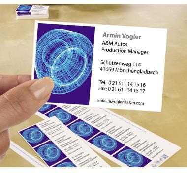 9199149898 - Detailbild_Avery Zweckform Visitenkarte C32010-10 DIN A4 weiß 10 St./Pack.