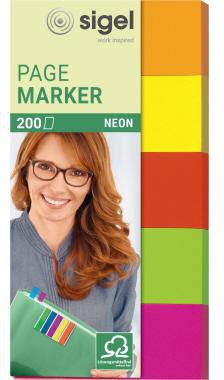 9199150043 - Detailbild_SIGEL Haftmarker Neon HN650 20x50mm farbig sortiert 5 St./Pack
