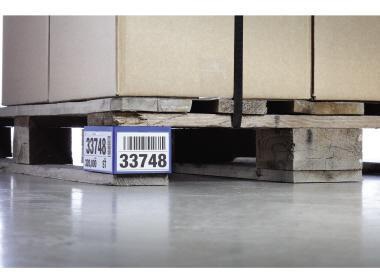 9199150481 - Detailbild_DURABLE Palettenfußbanderole 172407 145x75mm dunkelblau 50 St./Pack.