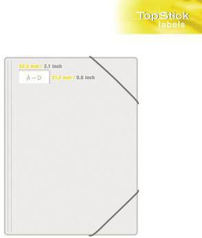 9199152198 - Detailbild_Etikett Top Stick 8700 52,5x21,2mm weiß 5.600 St./Pack.