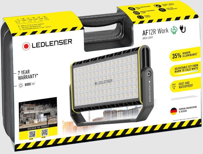 4000901299 - Detailbild_LED-Strahler AF12R Work 850-8000 lm Li-Ion 14,4V IP67 LEDLENSER