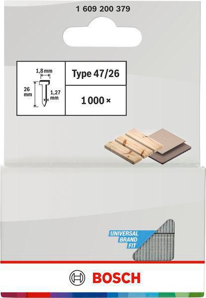 8000343368 - Detailbild2_Nagel Typ 47 LxB 26x1,8mm Dicke 1,27mm 1000er Pack BOSCH