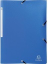 9199124031 - Detailbild_Exacompta Sammelmappe Opak 55082E A4 PP Gummizug 3Klappen blau