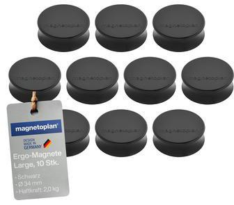 9199110230 - Detailbild4_magnetoplan Magnet Ergo Large 1665012 34mm schwarz 10 St./Pack.