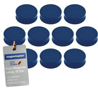 9199110234 - Detailbild3_magnetoplan Magnet Ergo Large 1665014 34mm d.blau 10 St./Pack.