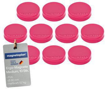 9199110241 - Detailbild2_Magnetoplan Magnet Ergo Medium 1664018 30mm pink 10 St./Pack.