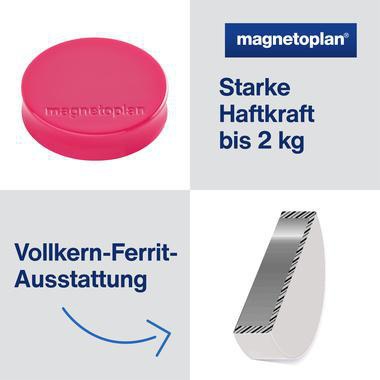 9199110241 - Detailbild3_Magnetoplan Magnet Ergo Medium 1664018 30mm pink 10 St./Pack.