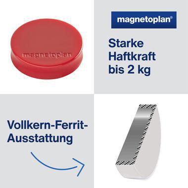 9199110245 - Detailbild_magnetoplan Magnet Ergo Medium 1664006 30mm rot 10 St./Pack.