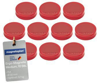 9199110245 - Detailbild5_magnetoplan Magnet Ergo Medium 1664006 30mm rot 10 St./Pack.