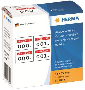 9199151194 - Detailbild_HERMA Anlagenummer 4832 15x22mm rot 1.000 St./Pack.