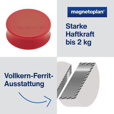 9199110231 - Detailbild4_magnetoplan Magnet Ergo Large 1665006 34mm rot 10 St./Pack.