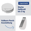 9199110239 - Detailbild5_Magnetoplan Magnet Ergo Medium 1664032 30mm silber 10 St./Pack.