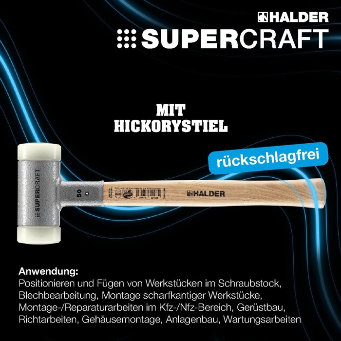 4000811593 - Detailbild4_Schonhammer SUPERCRAFT L.380mm Kopf-D.80mm Hickory rückschlagfrei